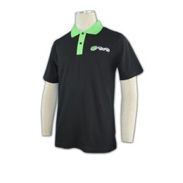 P243 訂polo shirt HK 撞色胸筒 印polo shirt       黑色  撞色領螢光綠 P243 訂polo shirt HK 撞色胸筒 印polo shirt       黑色  撞色領螢光綠